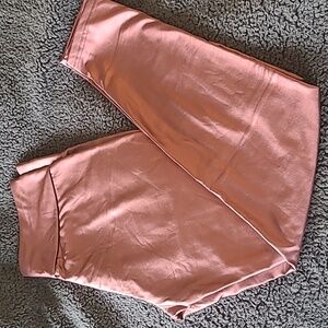 Red Metallic Leggings.